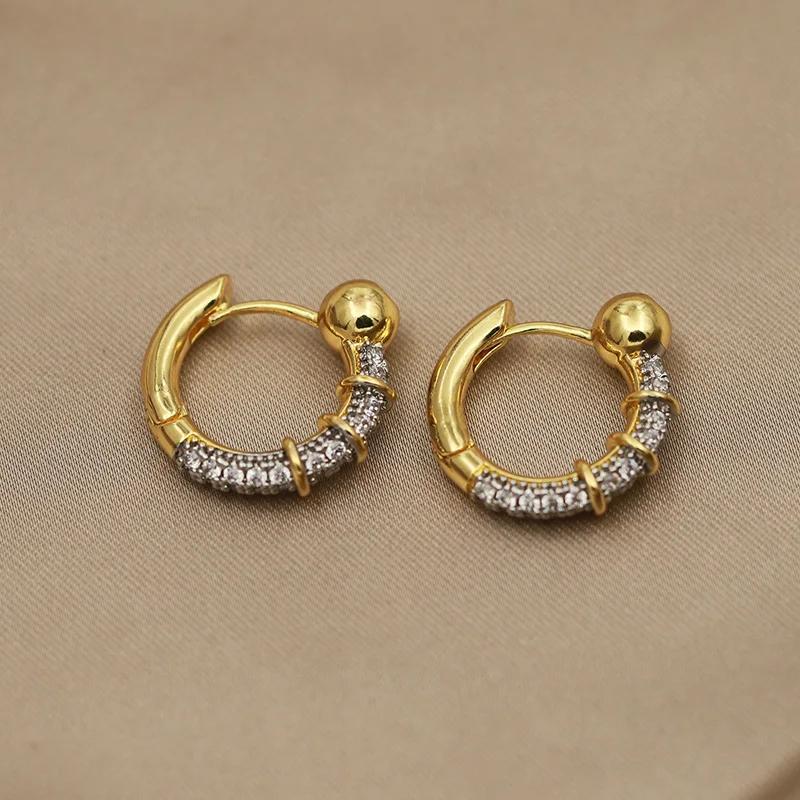 Boucles d'oreilles géométriques en cristal pour femmes, nouveau Design de vue, marque de mode, bijou
