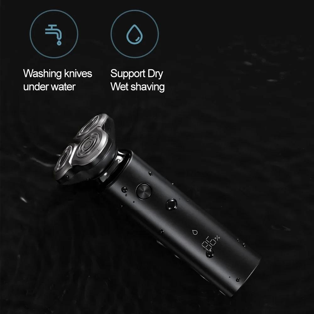 Rasoir électrique MIJIA S500, rasoir flexible portable à 3 têtes, rasage à sec et humide, tondeuse à