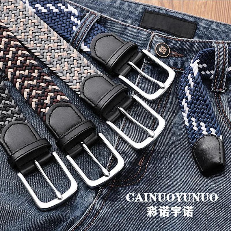 Ceinture tissée avec fouet polyvalent pour hommes et femmes, toile strucélastique, pantalon assresse