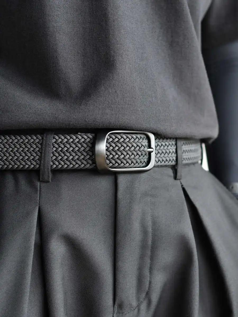 Ceinture de tissage ceinture à la mode pour hommes pour jeunes adultes ceinture de pantalon en toile
