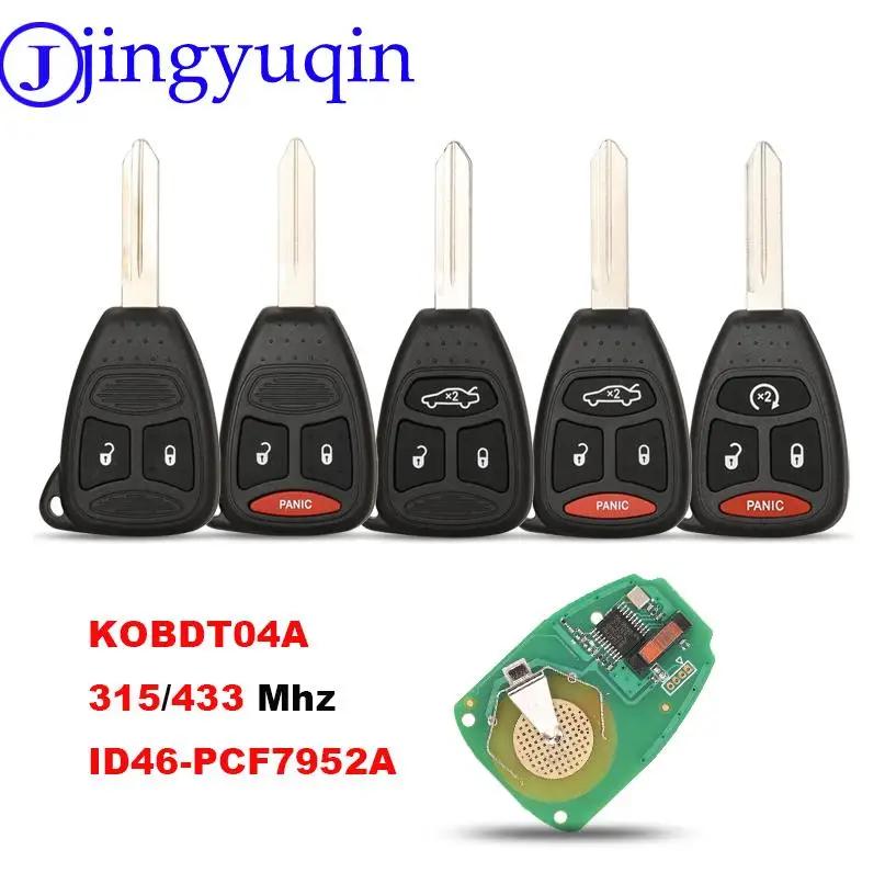 Jingyuqin KOBDT04A ID46 315/433 Mhz clé de voiture à distance pour Dodge RAM JEEP Commander boussole