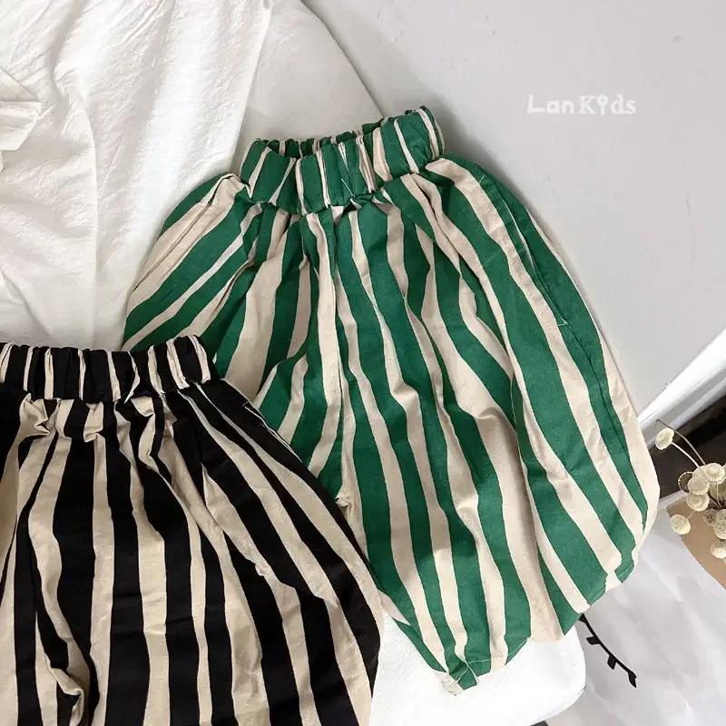 Short doux et respirant pour bébés garçons et filles, pantalon rayé décontracté pour enfants, longue