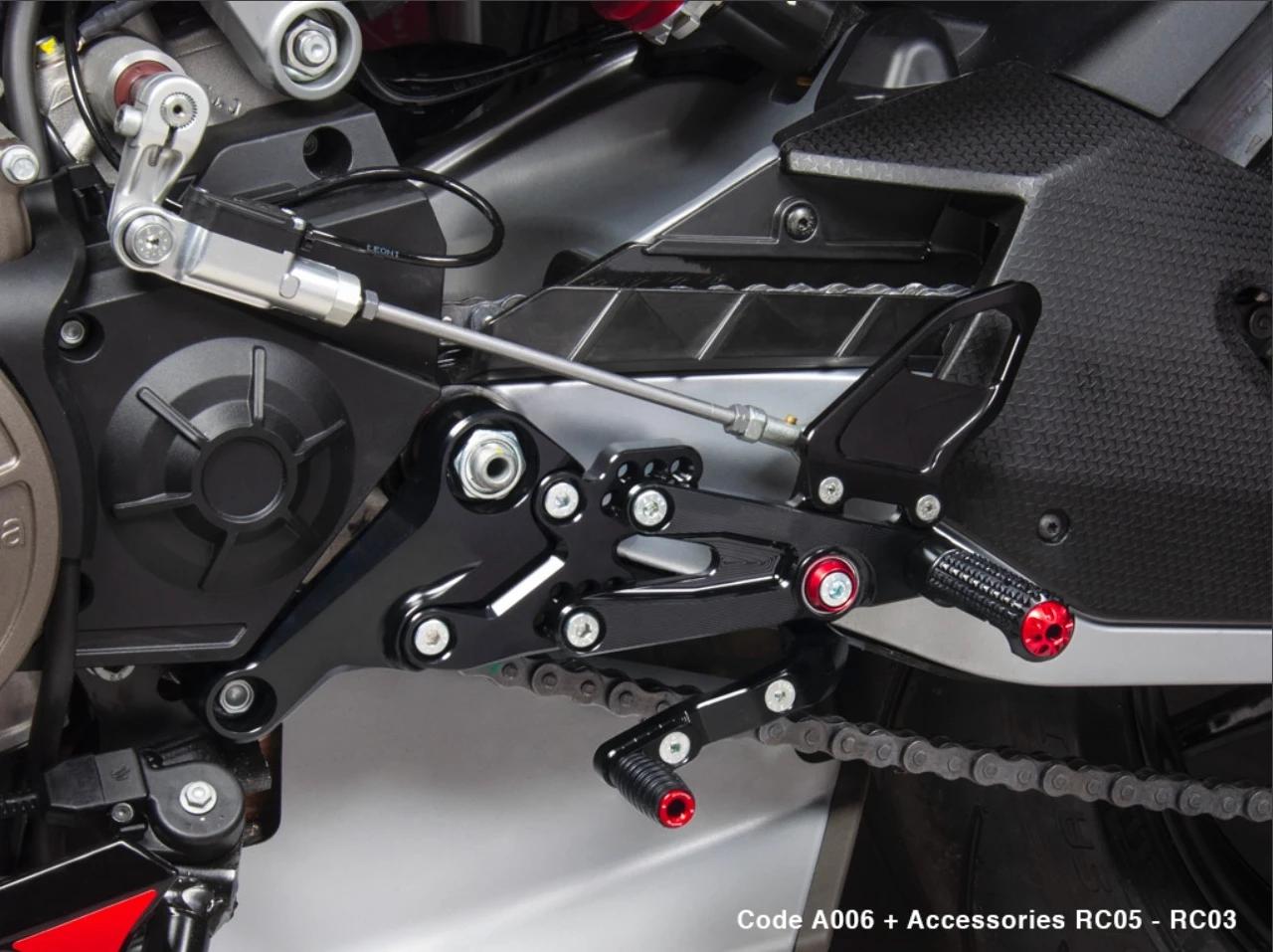 Repose-pieds arrière réglable CNC pour moto, pour Aprilia RS660/Tuono660 2021 2022 2023 2024 2025