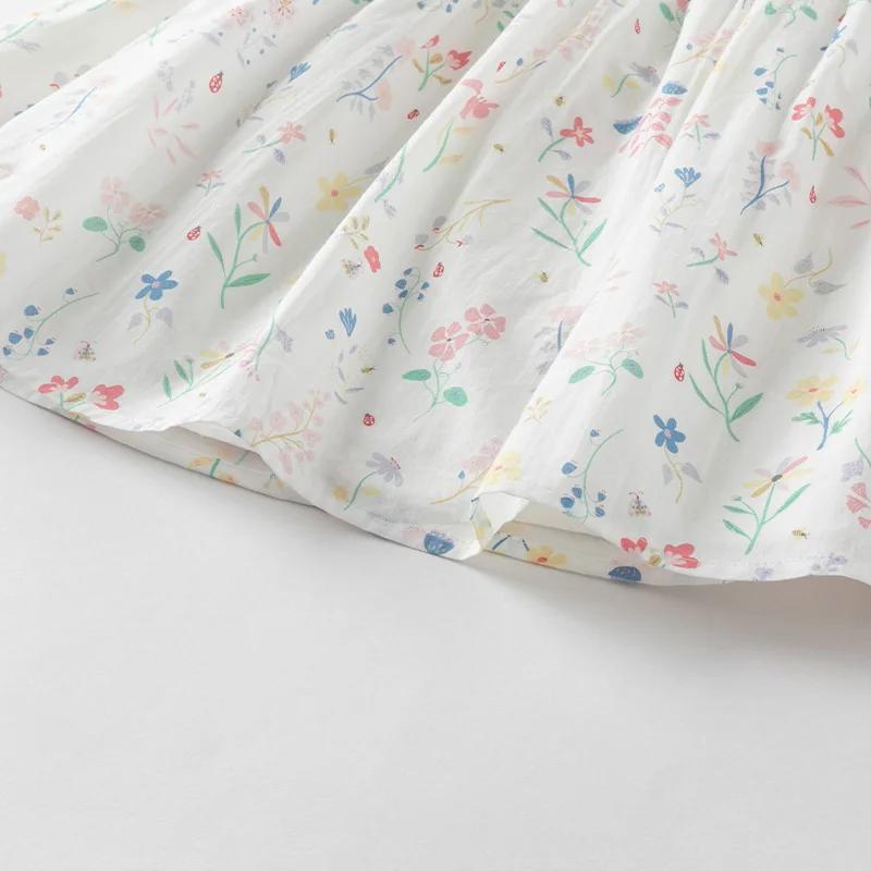 Dave Bella été filles bébé princesse robe charme élégant mignon imprimé fleuri enfants coton robe fê