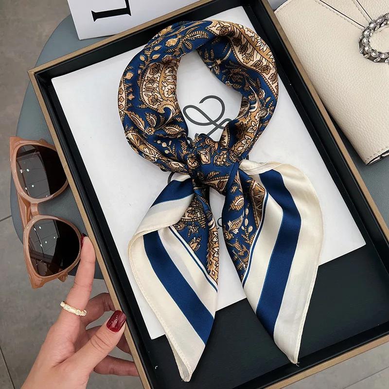 Injplanchers f-Foulard de Luxe de la raq pour Femme, Écharpe Carrée de Styliste, SJ01