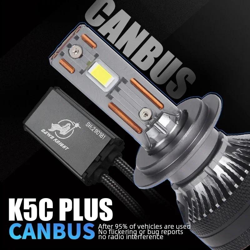 DAWNKNIGHT K5C PLUS 140W H7 ampoule LED 4300K LED H4 H11 HB3 9005 HB4 9006 K6C LED Double Tube de cu