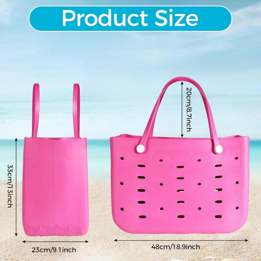 XL Extra Large Sac de plage EVA caoutchouc étanche plage voyage pique-nique panier de rangement femm