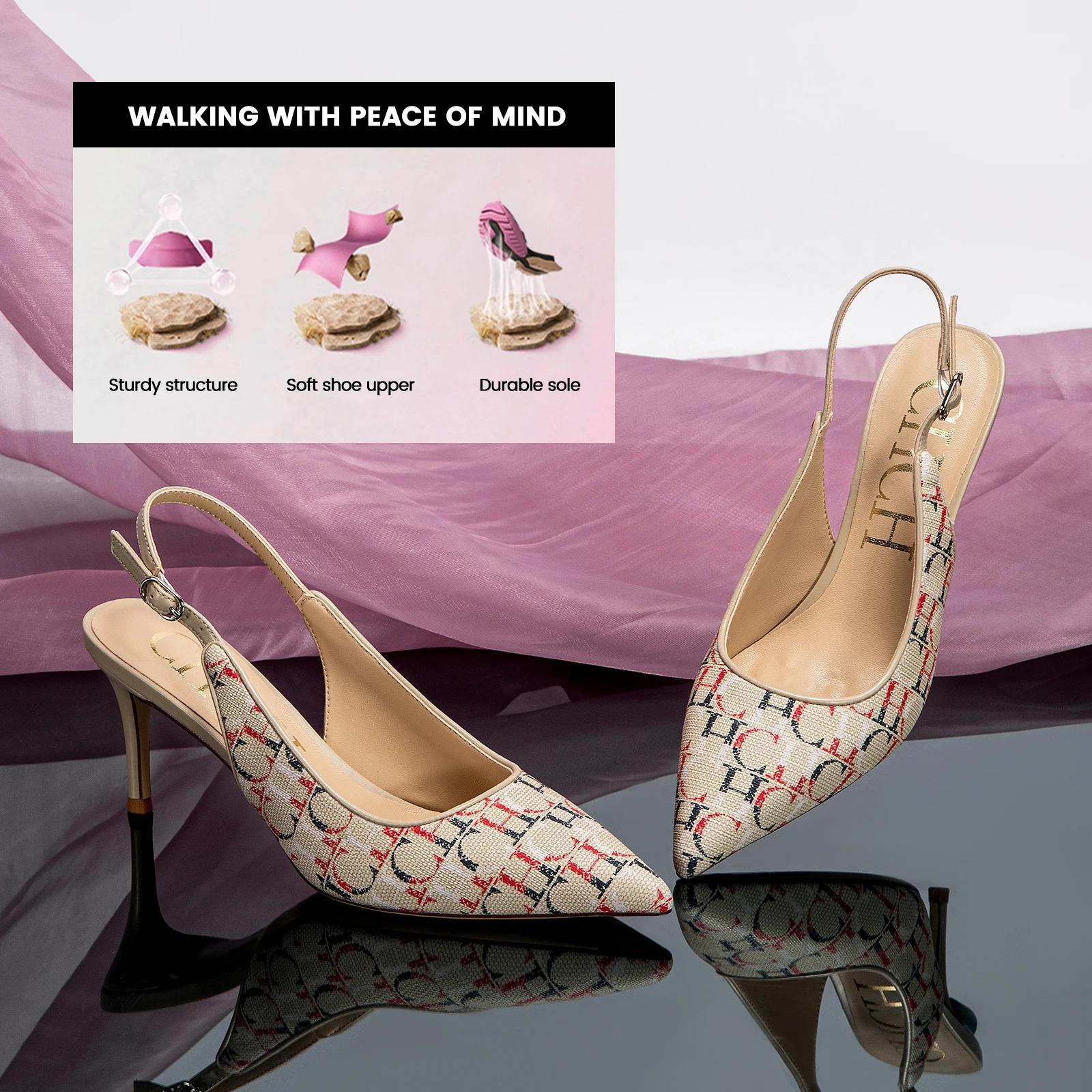 CHCH-Sandales à Talons Hauts de 7cm pour Femme, Chaussures de Soirée de Mariage