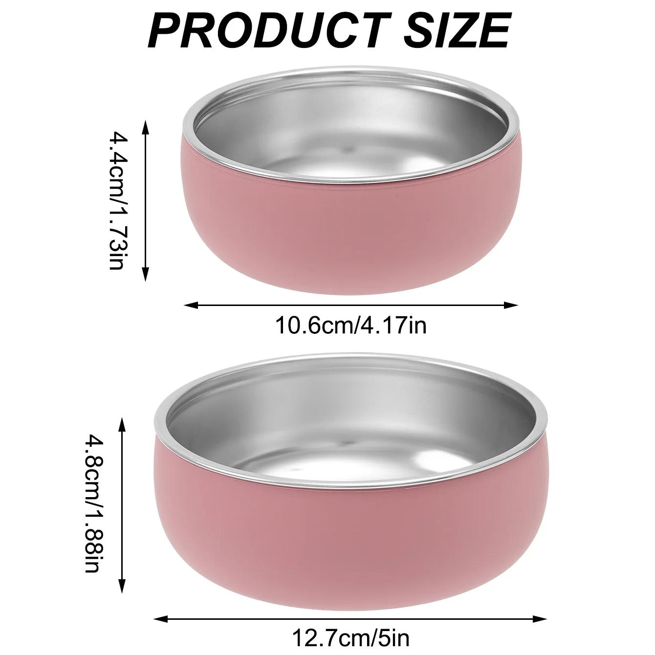 Couleur enfants 2 pièces bol en acier inoxydable ensemble de vaisselle pour l'alimentation du bébé d