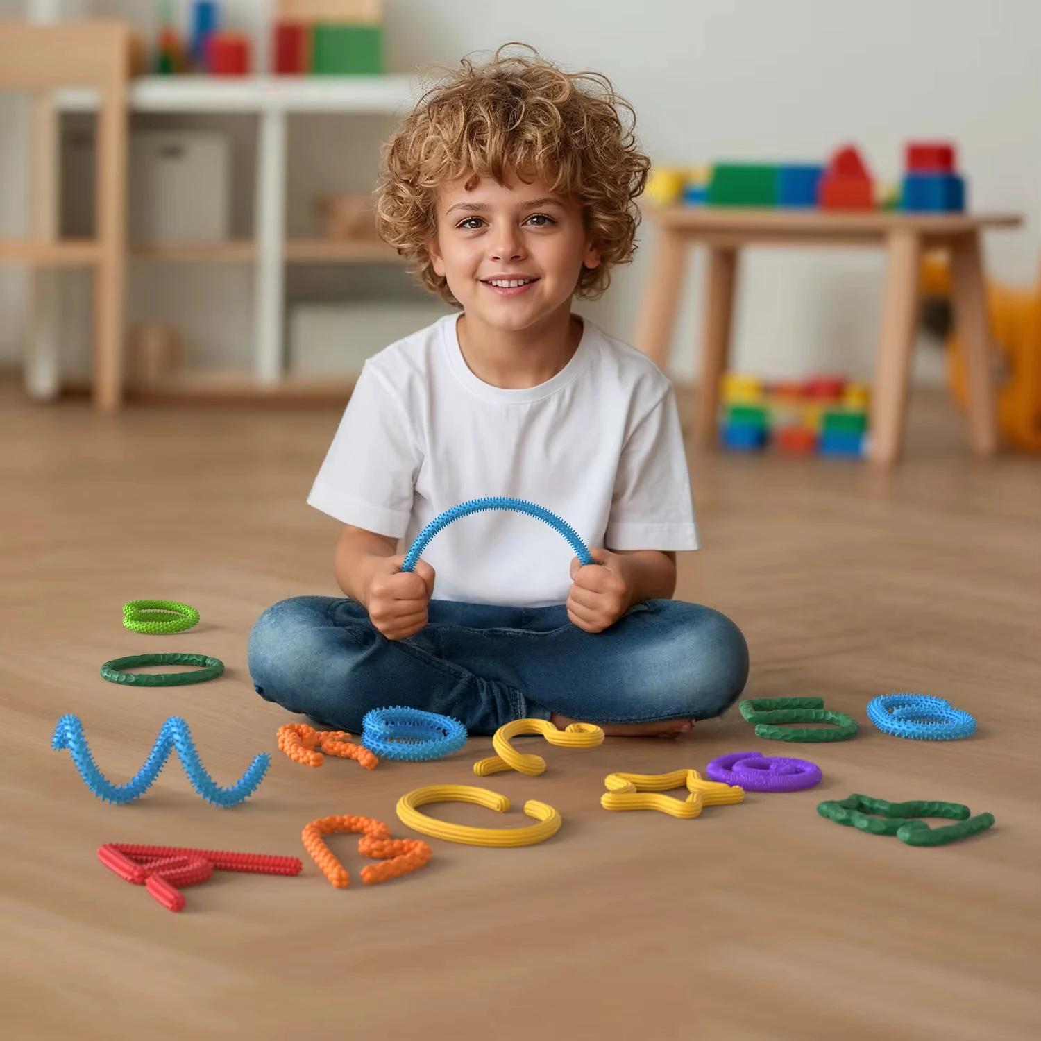 8 pièces EDC Fidget bâtons sensoriels jouets, boules d'inquiétude autisme apaisant enfant adultes so