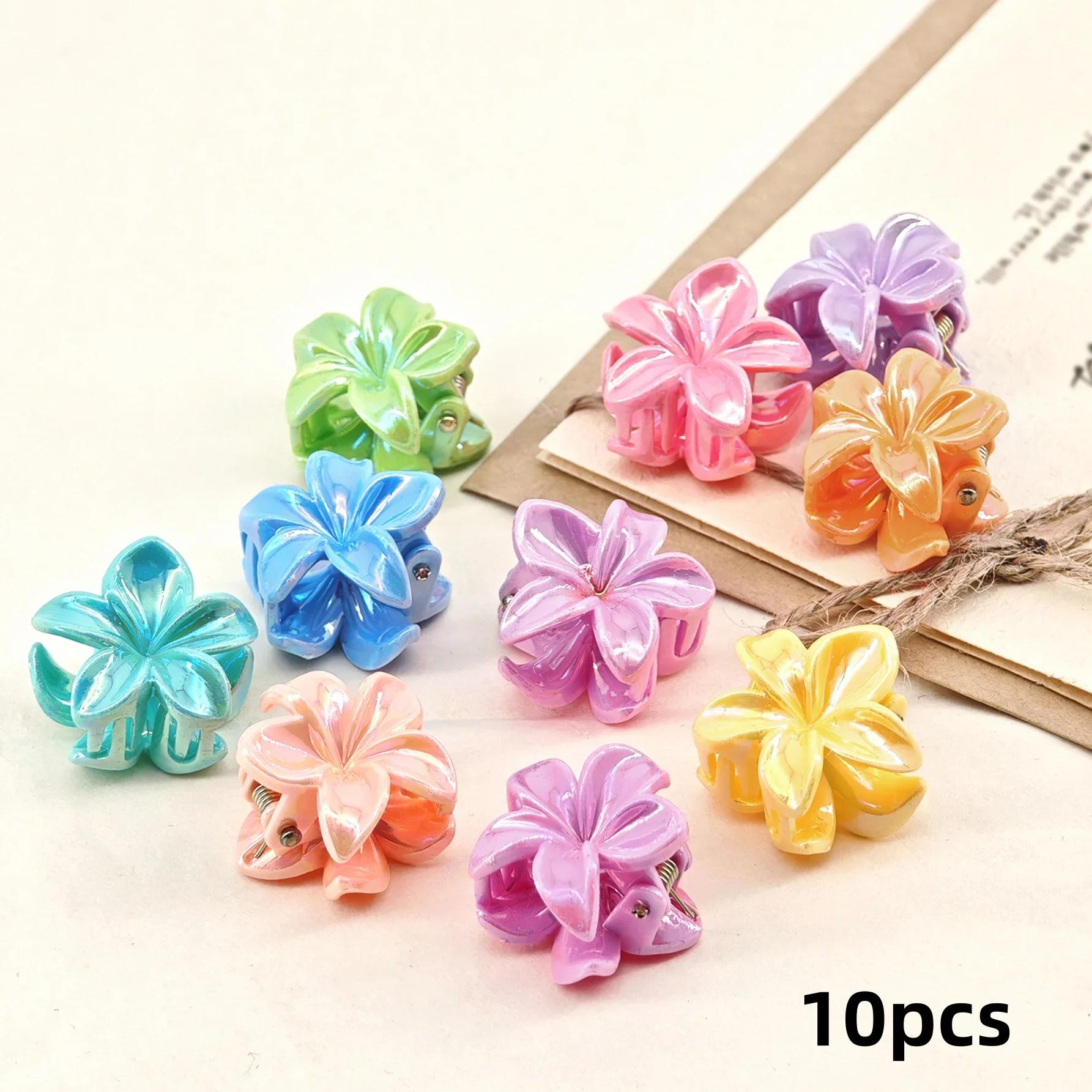 Pinces à cheveux d'été en forme de fleur de jonquille de couleurs mélangées, 10 pièces, jolies pince
