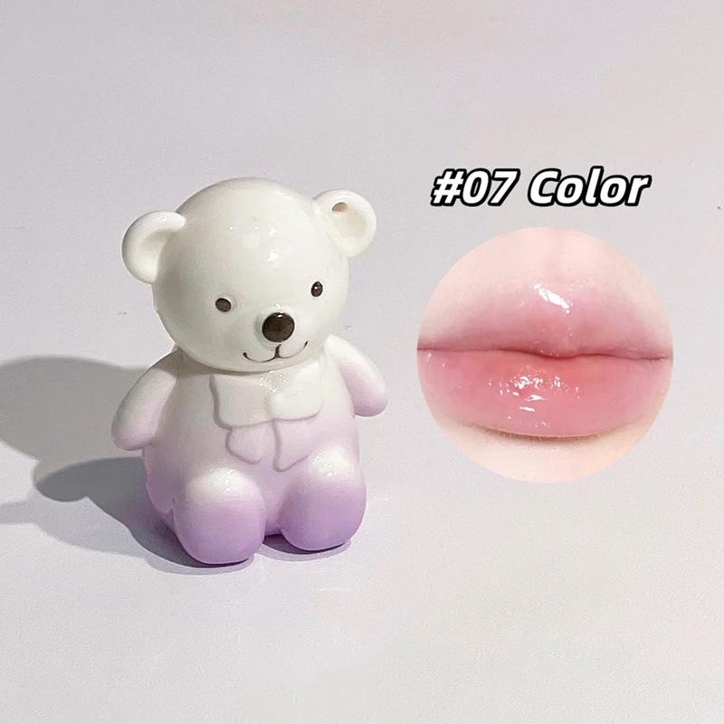 ART VALUE Ensemble de maquillage ours mignon comprenant 6 * rouge à lèvres liquide mat, 2 * ornement