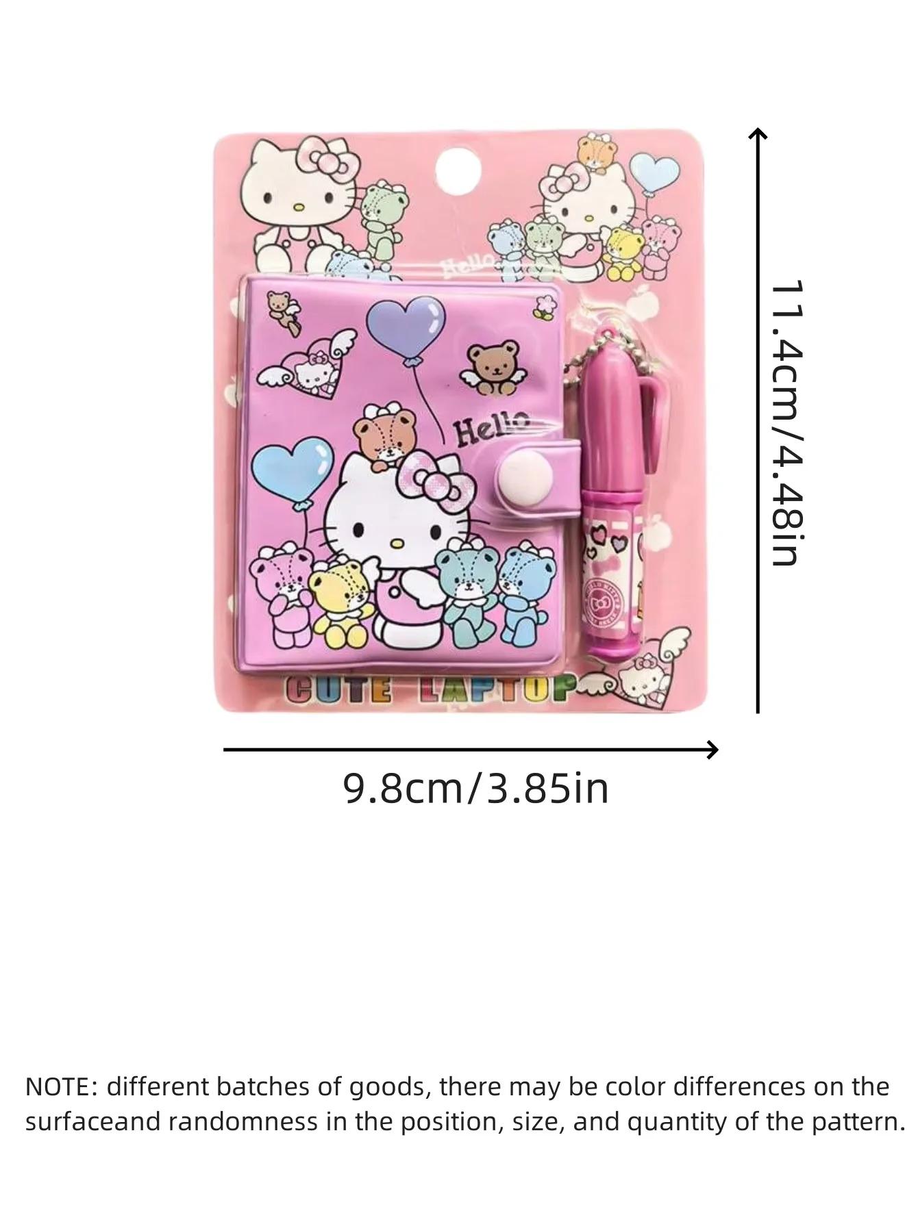 Lot de 1/4/8/16 carnets Hello Kitty, petit format, Kawaii, mini, portable, fournitures scolaires, pa