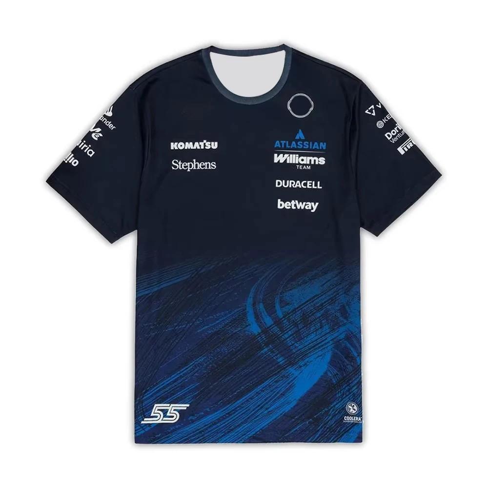 Nouveau T-shirt de course Williams 2026 Carlos Sainz 55 Alex Albon 23 – Hauts de sport d'extérieur à