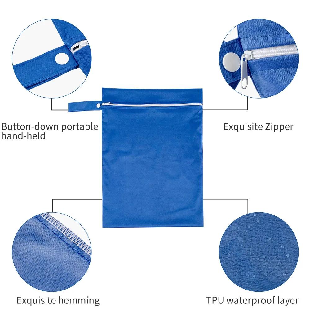 BIAI PUL – sac humide imperméable de couleur unie, sac à couches réutilisable, sac de rangement de s