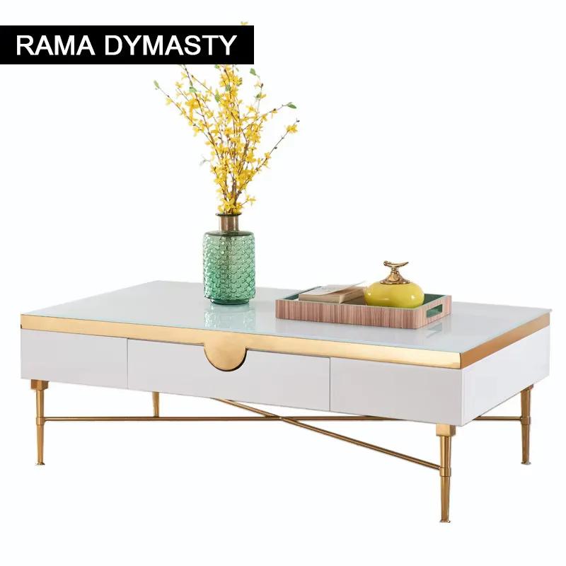Table basse marocaine en acier inoxydable, nouveau, classique, postmoderne, carrée, table à thé pour