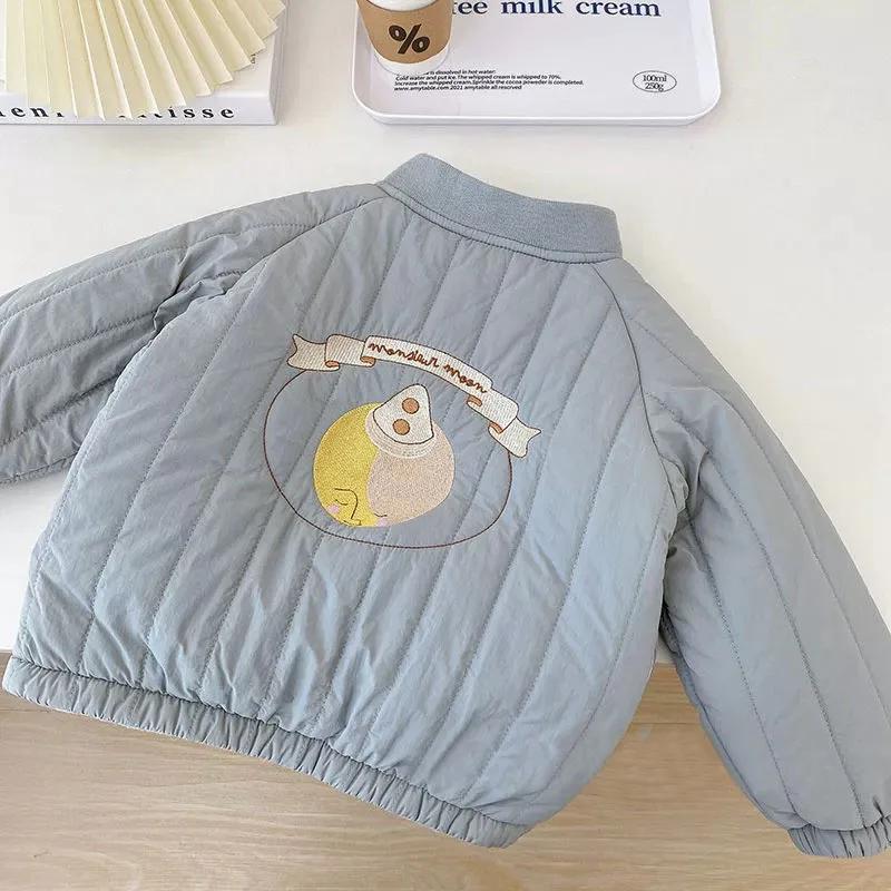 Veste polaire brodée printemps automne bébé garçon fille - Manteau coton manches longues extérieur