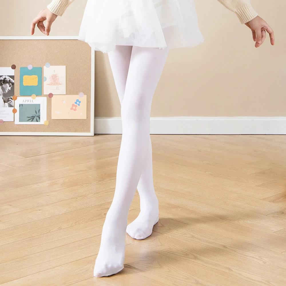 Étudiant enfants bonbons couleur unie collants Ballet danse collants enfants filles velours bas chau