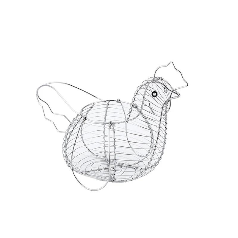 Articles ménagers en forme de poule de poulet, panier de rangement créatif de Collection d'œufs, fil