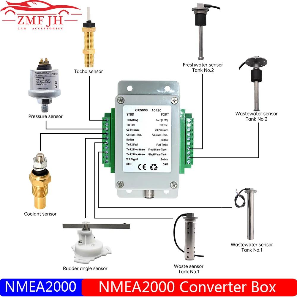 Le convertisseur multifonction NMEA 2000 connecte jusqu'à 18 capteurs 0-190 ohm CX5003 convertisseur