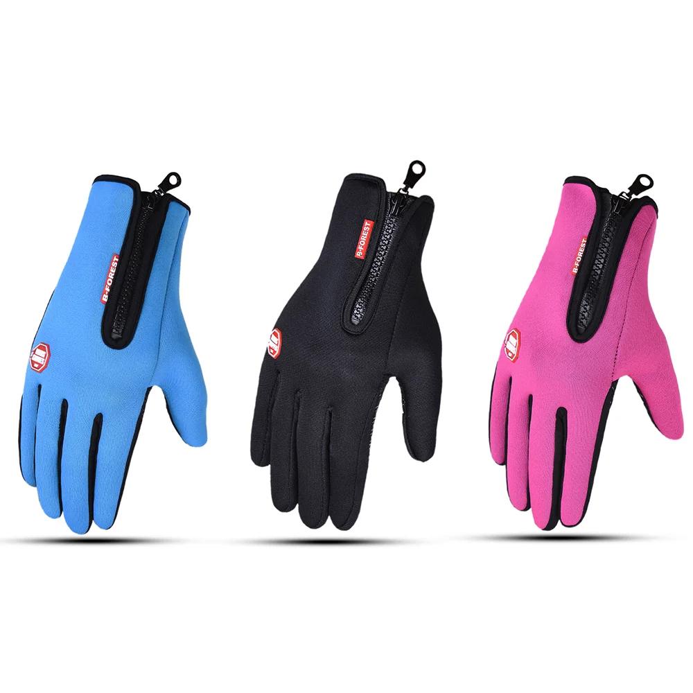 Gants de moto pour hommes et femmes, coupe-vent, antidérapants, pour écran tactile, en polaire, gard