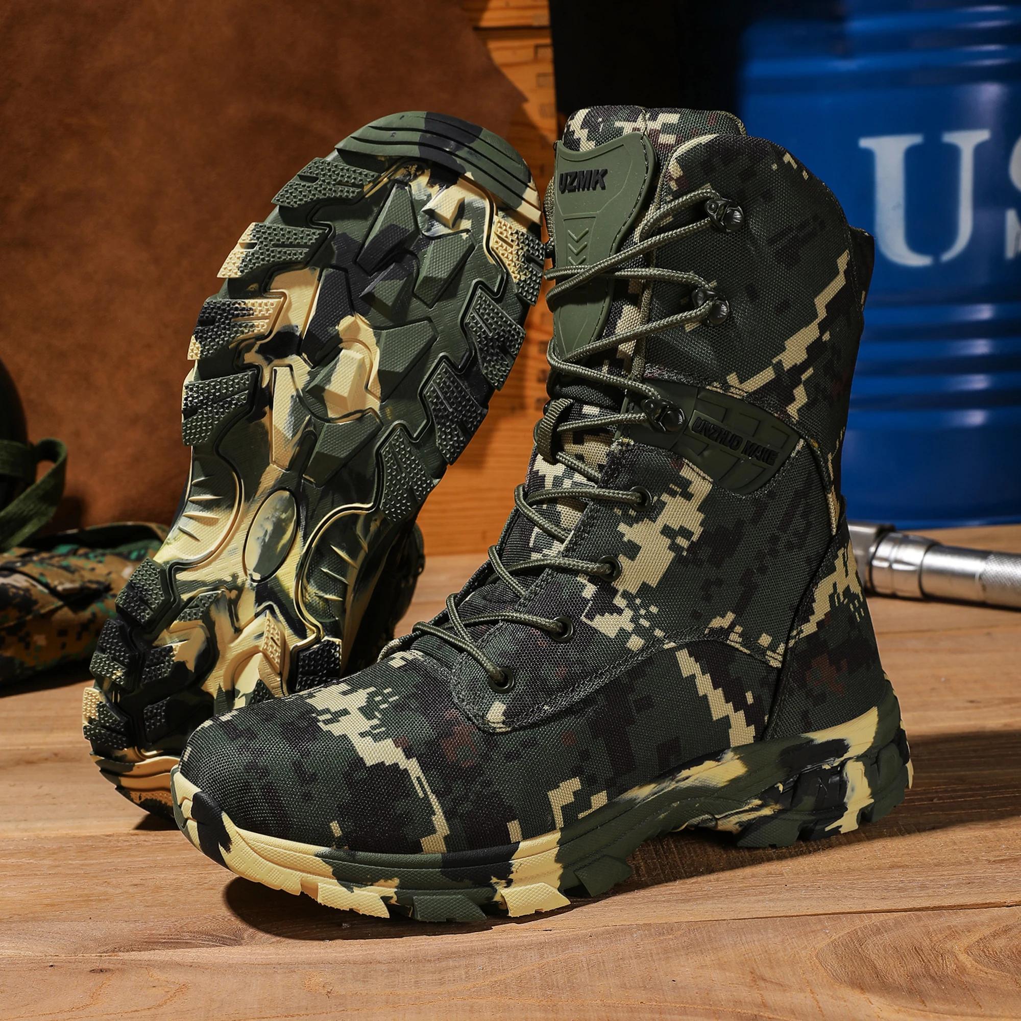 Haute qualité hommes bottes tactiques hommes armée bottes escalade randonnée chaussures militaire Ca
