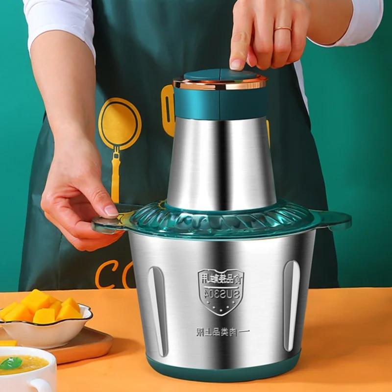 Hachoir à viande électrique multifonctionnel 2L - Machine fumeur domestique acier inoxydable