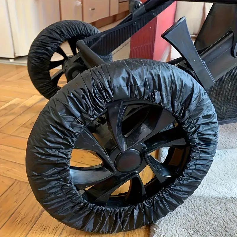 Housse de roue de poussette pour bébé, 4 pièces, Anti-poussière, protection de pneu pour fauteuil ro