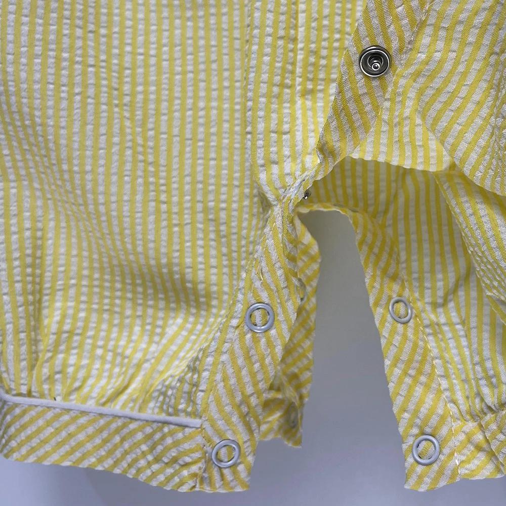 Combinaison d'été en coton à manches courtes pour garçons et filles, vêtements de boutique pour enfa
