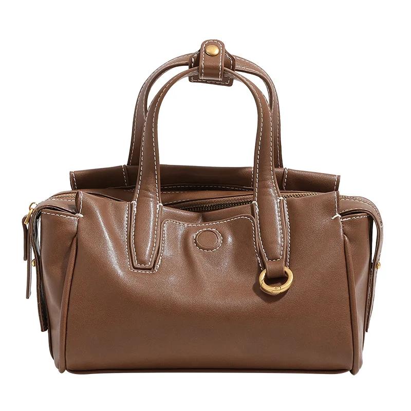 Sac à langer de luxe minimaliste haut de gamme pour femme, sac fourre-tout en cuir de créateur Paris