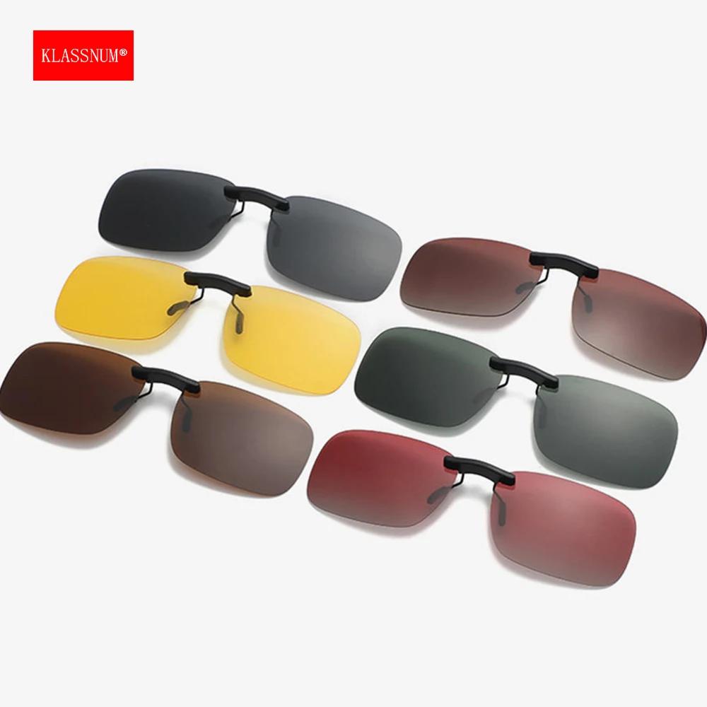 KLASSNUM-Lunettes de soleil polarisées sans monture pour hommes et femmes, verres à clipser étroits,