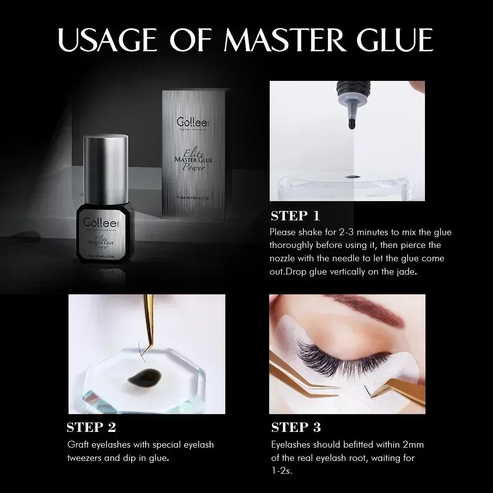 GOLLEE Super Bonder Extensions de cils scellant et colle d'extension de cils 0.5 secondes rétention 
