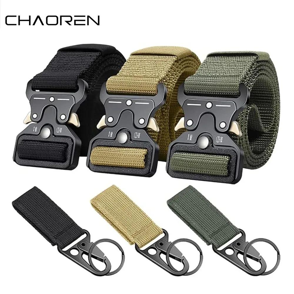 Ceinture tactique en métal pour chasse en plein air, boucle en alliage, haute qualité, multifonction