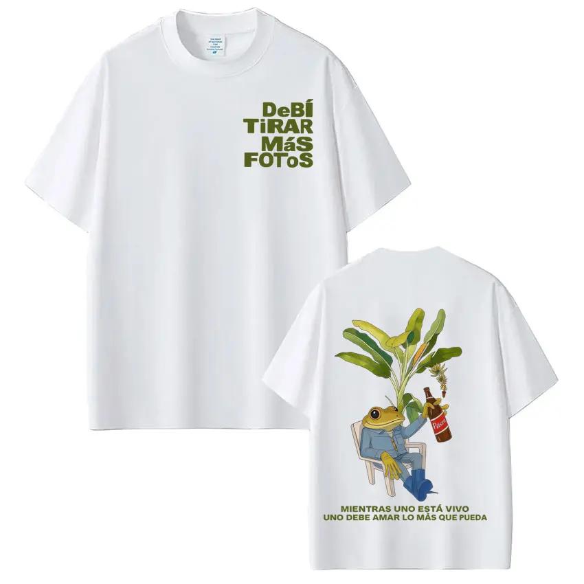 T-shirt Rapper Bad Bunny Debi Tirar Mas Fotos DTMF World Tour T-shirts Homme Femme Mode Vintage Hip 