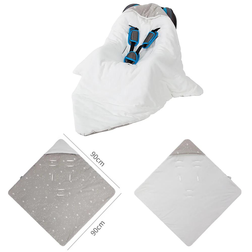 Couverture enveloppante pour bébé nouveau-né avec capuche coupe-vent, utilisable comme siège auto po