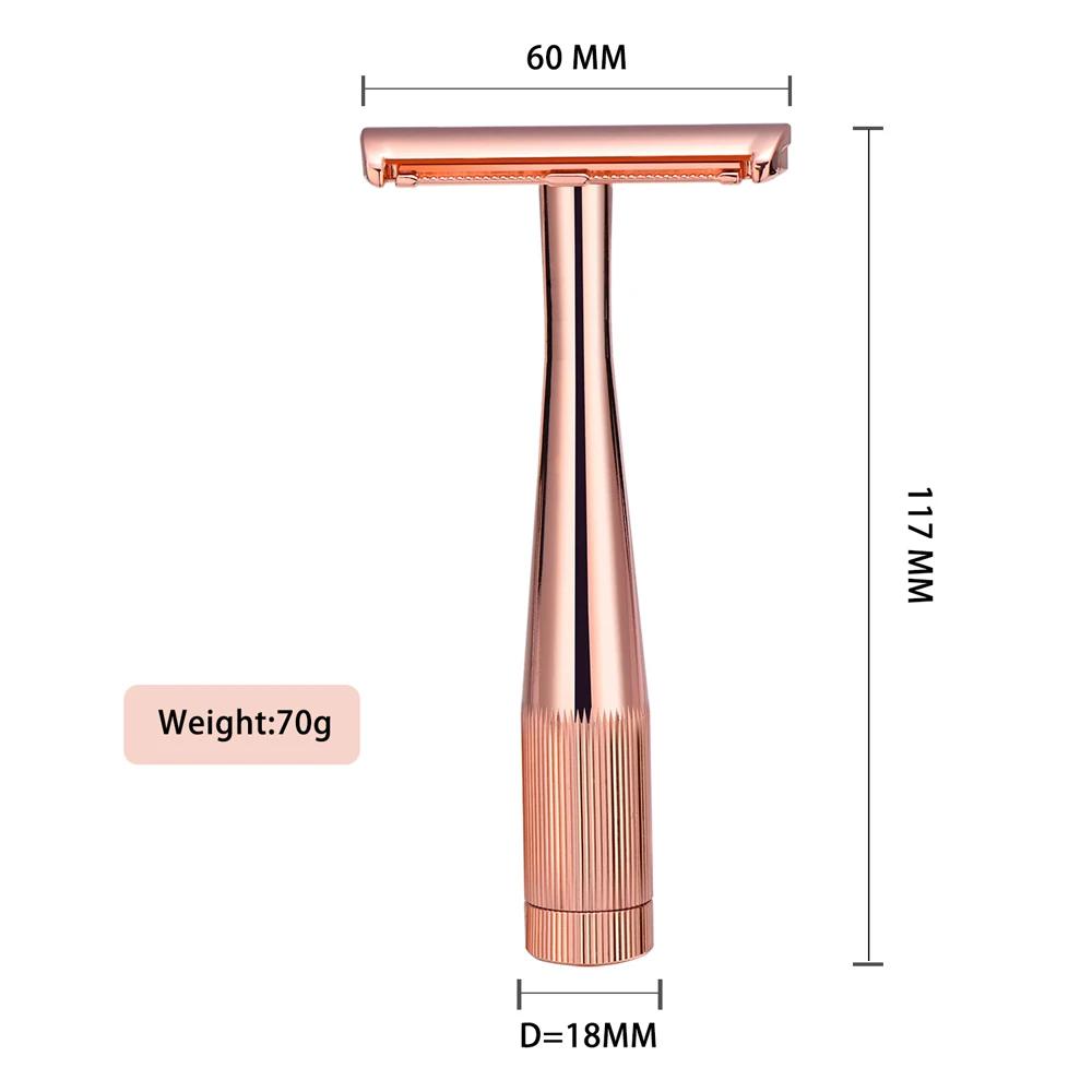 Rasoir de sécurité écologique Whityle16T pour femmes, lames de protection AC, rasoir pour hommes et 