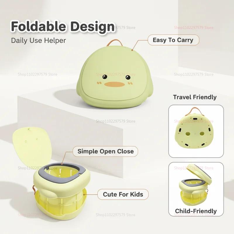 Pot de toilette portable pour bébé, pot d'apprentissage pliable, pot de voyage extérieur, siège enfa
