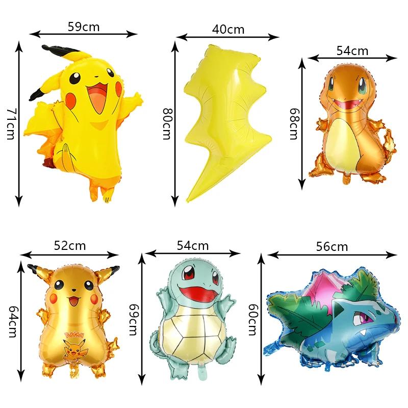 Décoration de fête d'anniversaire Pokemon, nouveau ballon Pikachu éclair pour enfants, fournitures d