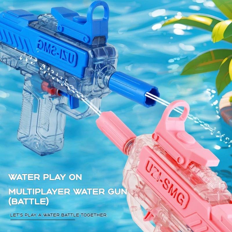 Pistolet à eau UZI d'été, pistolet non électrique, haute pression, tir entièrement automatique, joue