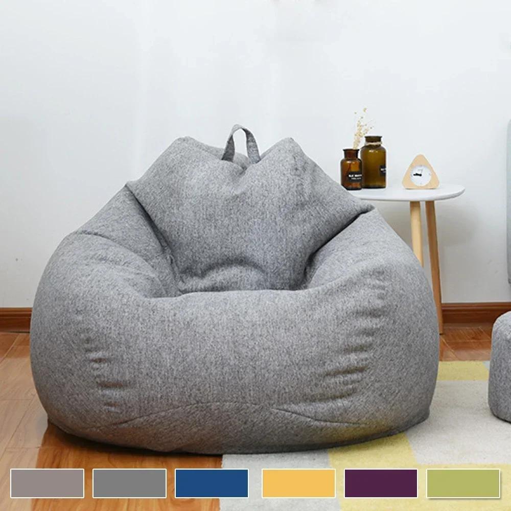 OTAUTAU grand pouf chaise housse de canapé sans remplissage paresseux siège d'angle pouf canapé a un