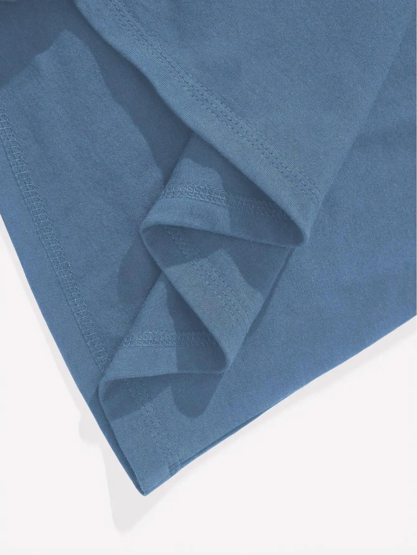 T-shirt à manches longues pour homme, 100% coton pur, ample et confortable, décontracté, à motif mon