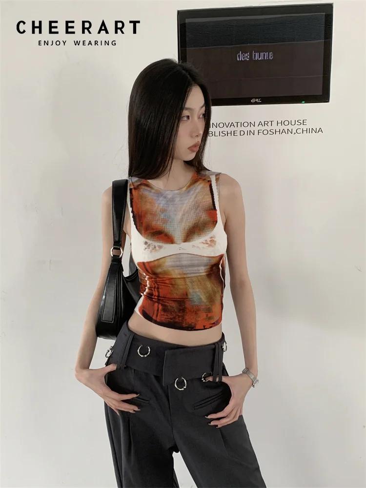 Contest ERART-Haut court sexy pour femme, Pixelate Icidal, Cyber Tsion, Précieux, Vêtements grunge, 