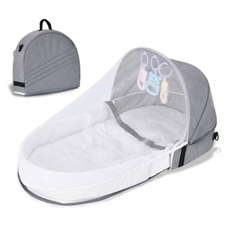 Berceau anti-pression pour bébé, pliable et portable, isolation pour nouveau-né, lit de voyage facil