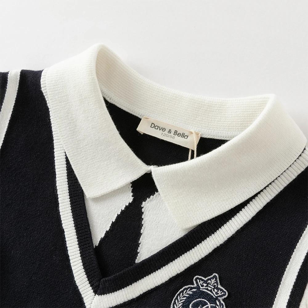 Dave Bella enfants robe printemps automne manches longues filles coton jupes collège Style vêtements