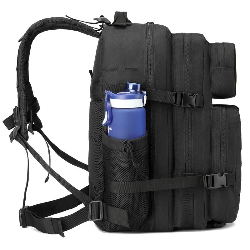 45L sac à dos extérieur pour hommes sac à dos Molle sac à dos de randonnée avec support de bouteille