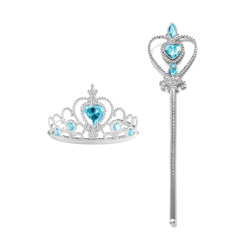 Accessoires de déguisement de princesse pour enfants, baguettes, diadèmes et couronnes pour petites 