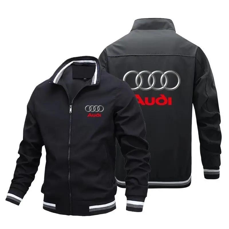 Veste de moto avec Logo de voiture DAudi pour hommes, vêtements de course personnalisés, vêtements A