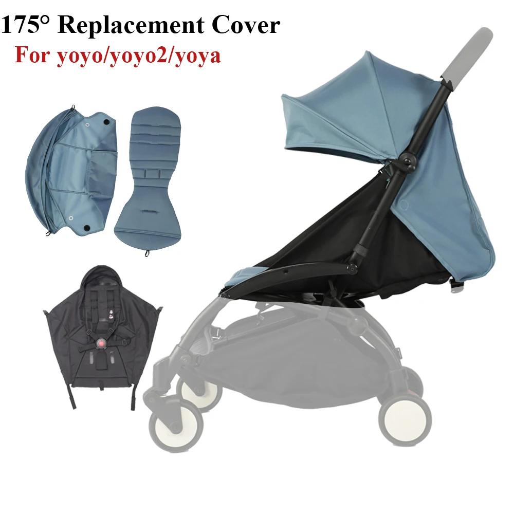 175 °   3 pièces/ensemble accessoires de poussette capuche, matelas et coussin de siège pour YOYO/YO