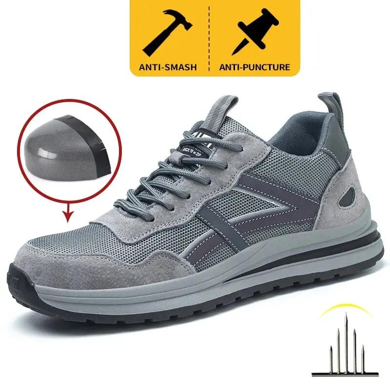 Sécurité légère d'orteil en acier de chaussures Chaussures de travail de bottes de sécurité