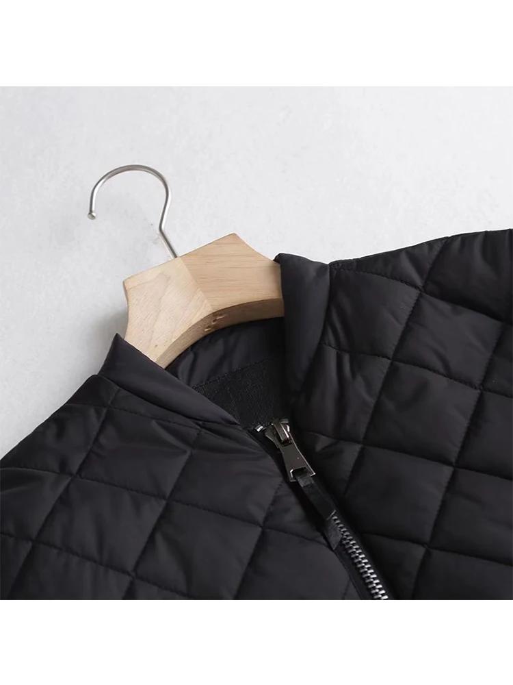 YENKYE – veste de vol matelassée surdimensionnée pour femme, manteau d'extérieur Vintage noir à manc